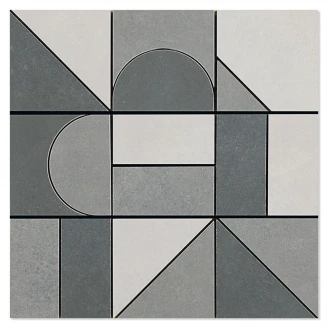 Mosaik Klinker La Vernelle Mörkgrå Matt 30x30 (10x10) cm